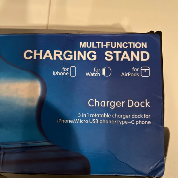 Multi-Function Charging Stand Dock for iPhone Apple Watch and AirPods (new/x) - Picture 4 of 14